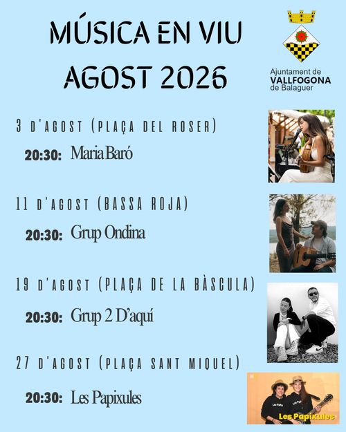 MÚSICA EN VIU AGOST